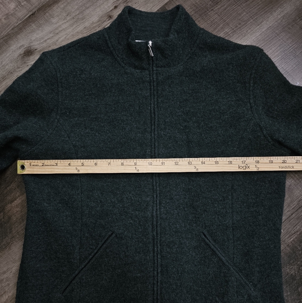 Talbots Green Cardigan with Full-Zip Design and Soft Texture - Picture 8 of 11